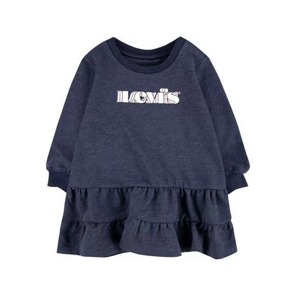 Levi's Baby Girls Knit Dress Navy Blue Size 12M - Picture 1 of 4